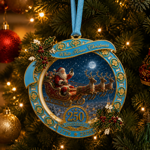 ❤️✨250th Anniversary Edition Santa's Sleigh Scene Ornament
