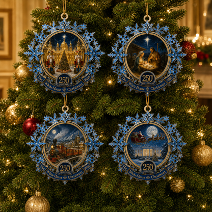❤️✨Blue Snowflake Christmas Tree Ornament