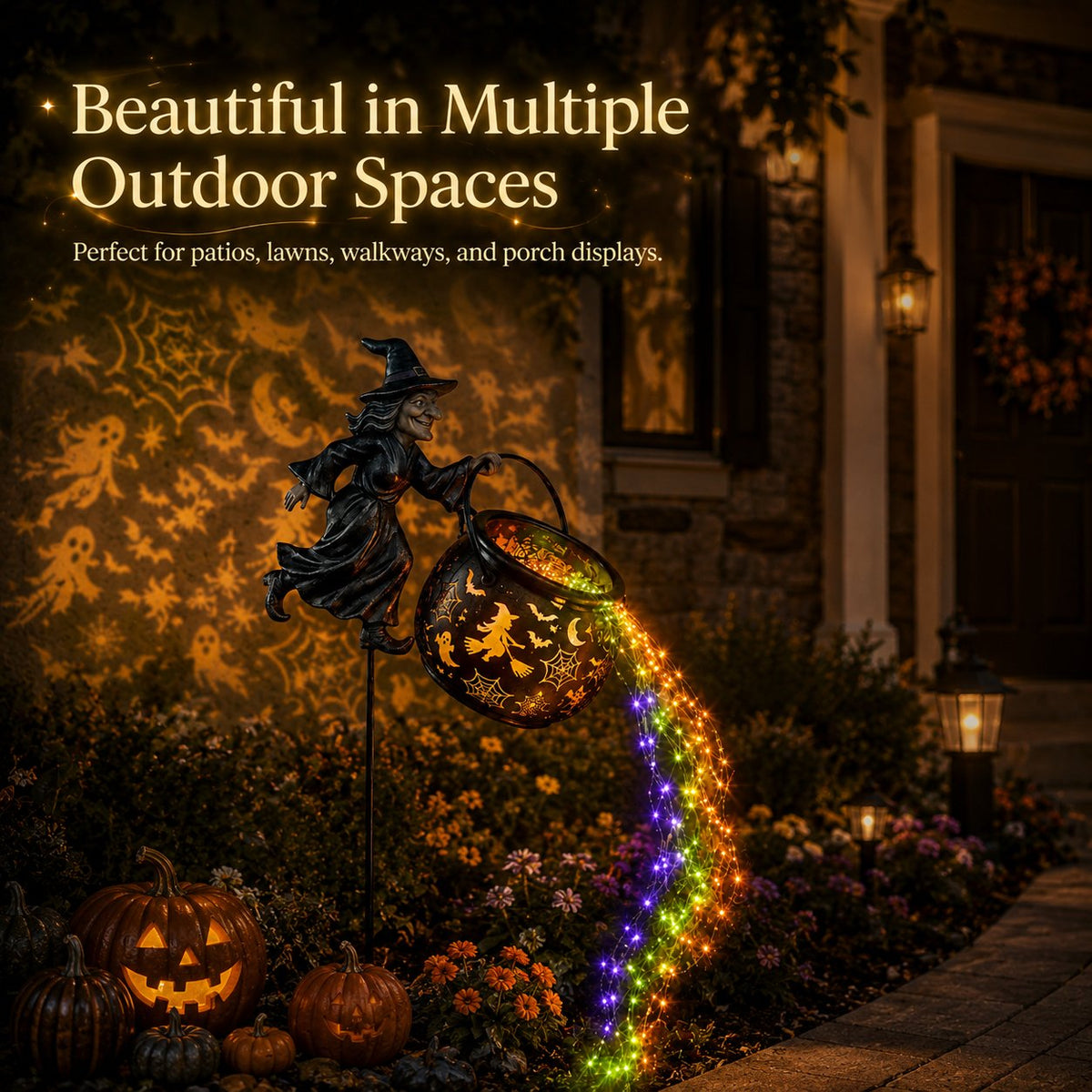 🔥Last Day 49% OFF🎃Halloween Witch Cauldron Garden Light - image 8
