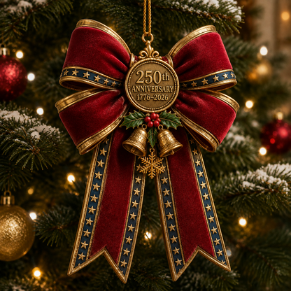 ❤️✨250th Anniversary Bow Christmas Tree Ornament