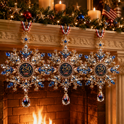 ❤️✨High-quality crystal snowflake ornaments