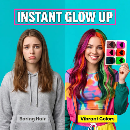 🌈 Instant Hair Color Magic – Washable Temporary Hair Chalk Set ✨ - image 2