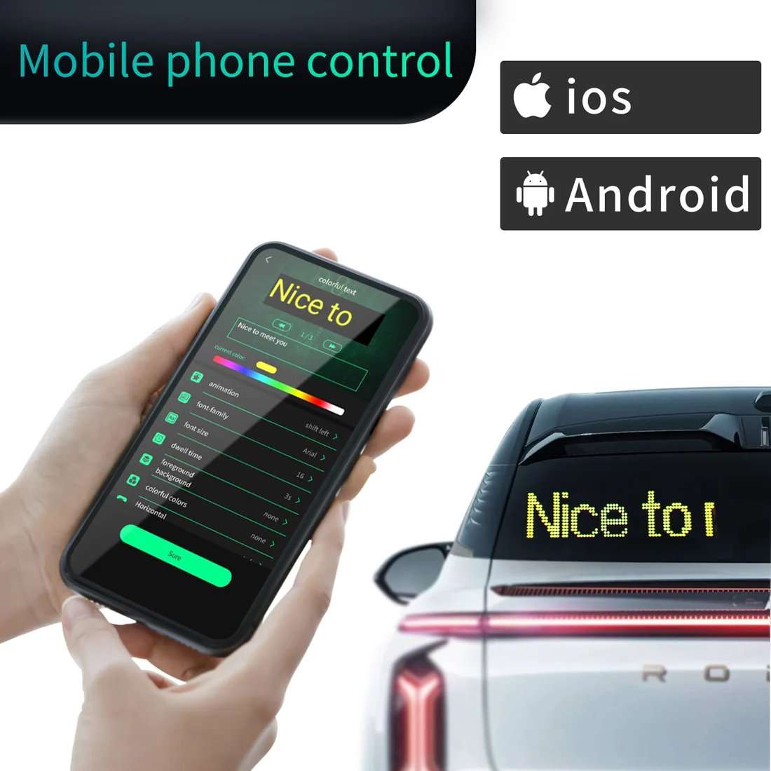 🔥Flash Sale✨DIY Car Dynamic LED Smart Colorful Eye Lamp Soft Screen - image 15