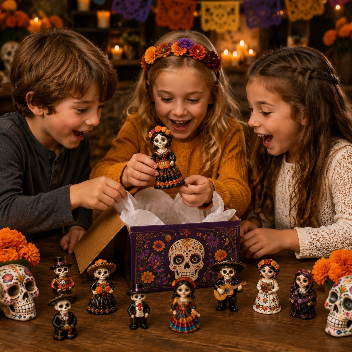 High-quality miniature model✨2026 Day of the Dead Advent Calendar – 24 Days of Mystery Collectible Figurines, Sugar Skull Characters & Festive Holiday Surprises - image 7