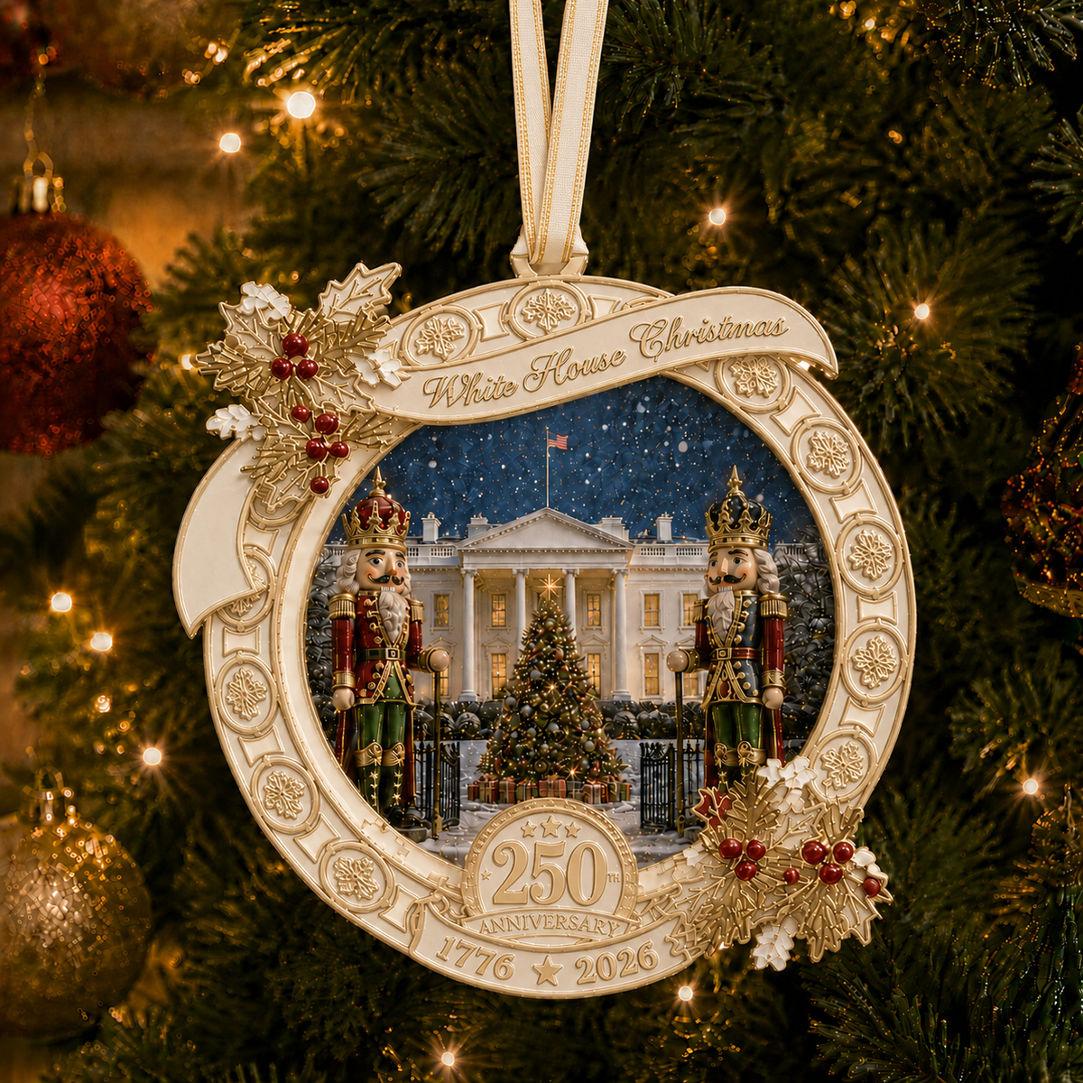 ❤️🔥"The Nutcracker" 250th Anniversary Ornament—Guarding the White House