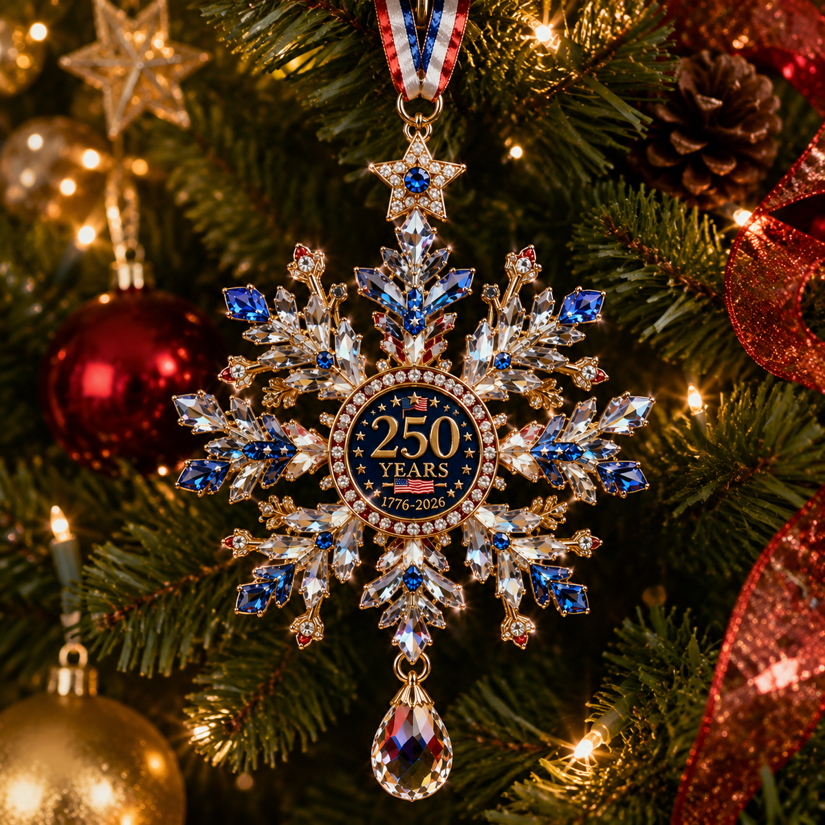 ❤️✨High-quality crystal snowflake ornaments