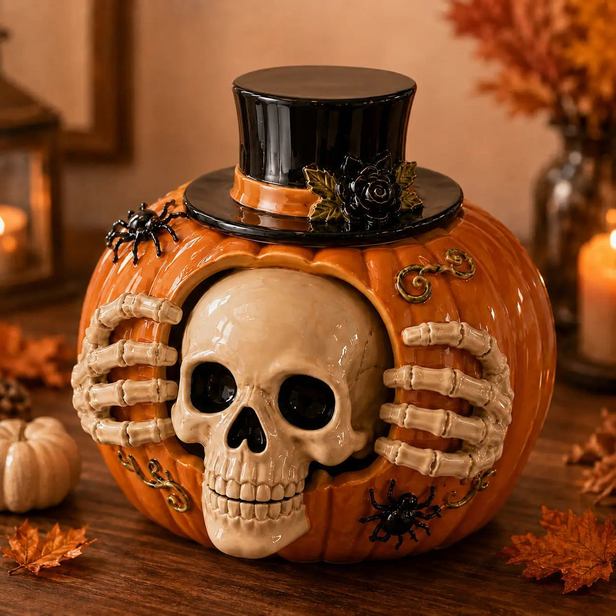 2027 Trick-or-Treat | Skull Pumpkin Candy Jar