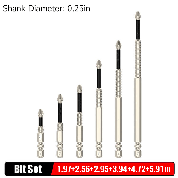 ❤️🔥Last 30pcs🔥Magnet Anti Slip Screwdriver Bits for Dry Wall