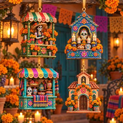 2026 Día de Muertos Village Ornaments – Miniature Market & Marigold Keepsake Collection - image 20