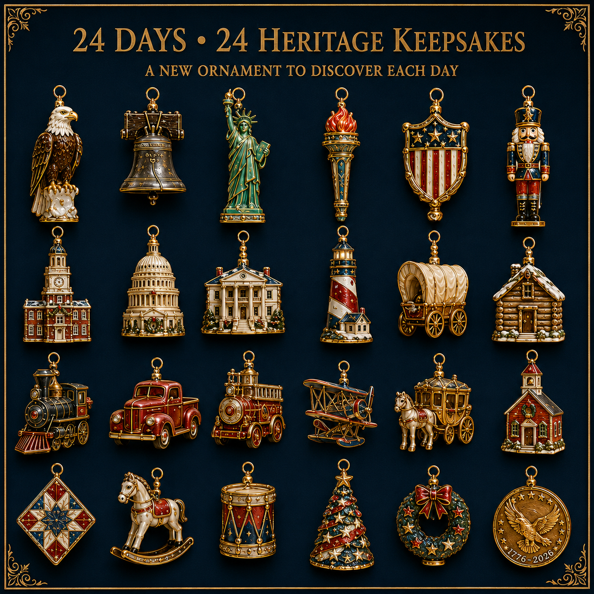 ❤️✨America 250th Anniversary Heritage Christmas Advent Calendar