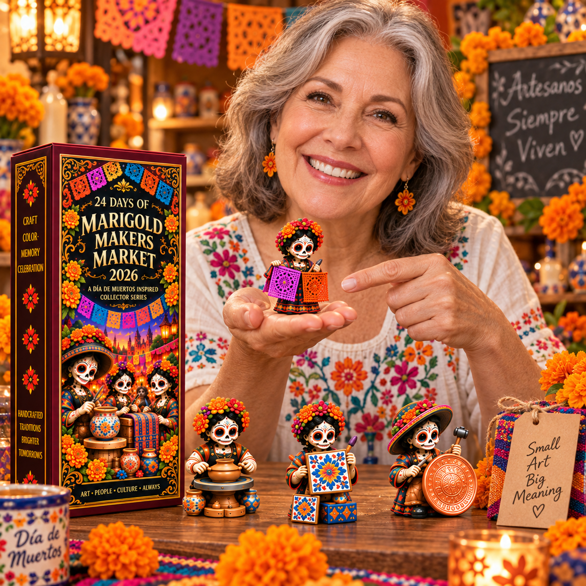 24 Days of Handcrafted Tradition — Día de Muertos Marigold Makers Market Advent Calendar 2026 - image 3