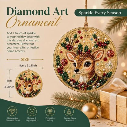 6Pcs/12Pcs Christmas DIY Diamond Painting Ornaments Kit, Xmas Tree Hanging Pendant 🎄 - image 10