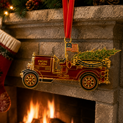 ❤️🔥Last 10pcs🔥250th Anniversary Edition Vintage Fire Truck Ornament