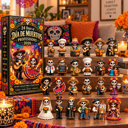 24 Days of Día de Muertos Professions 2026 – 24-Day Collectible Countdown Calendar with 24 Unique Profession Miniatures, Colorful Day of the Dead Gift Collection - image 6