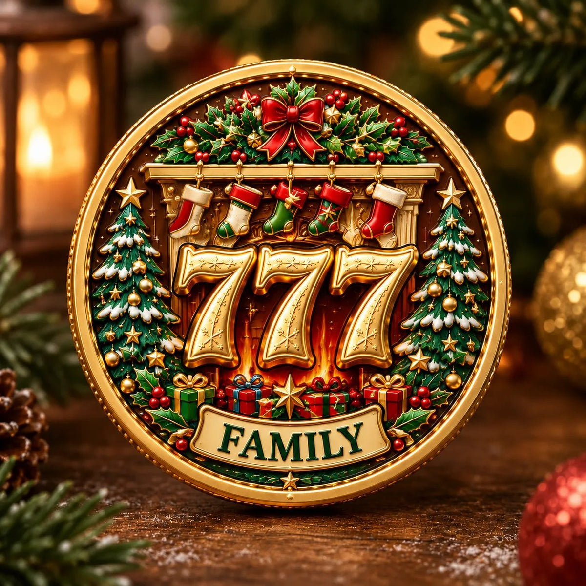 🎄✨ Lucky 777 Christmas Blessing Coin — Holiday Collectible Keepsake 🎁 - image 12