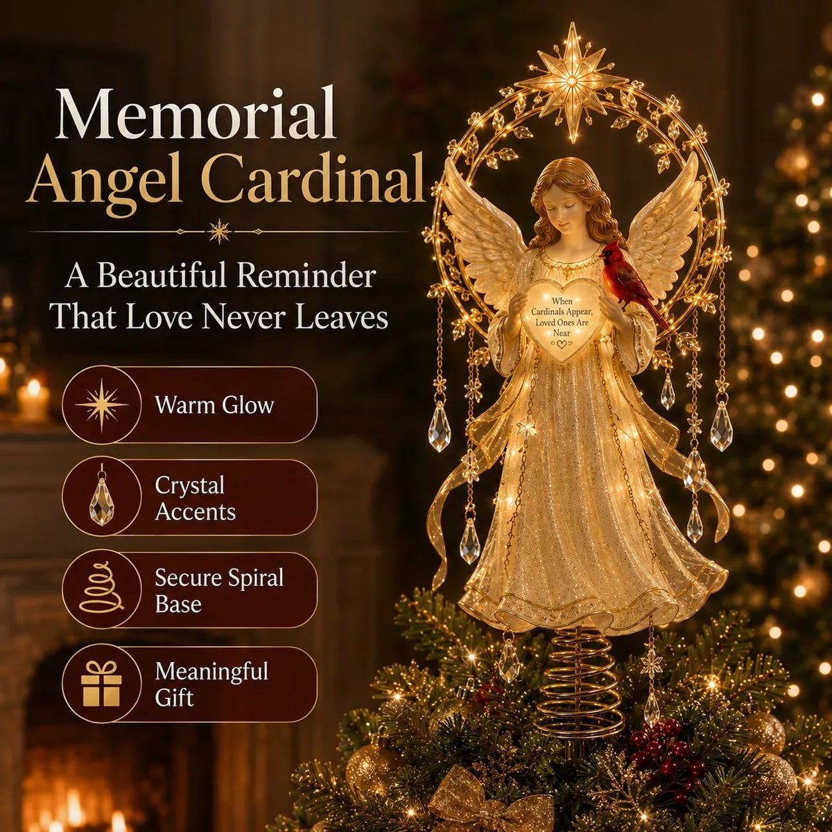 ⏳ Last Day 49% OFF – 🎄 Lighted Memorial Christmas Tree Topper Collection - image 2