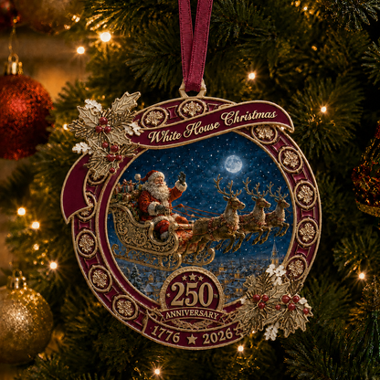 ❤️✨250th Anniversary Edition Santa's Sleigh Scene Ornament