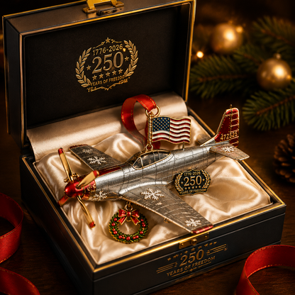 ❤️✨250th Anniversary Airplane-Shaped Christmas Ornament