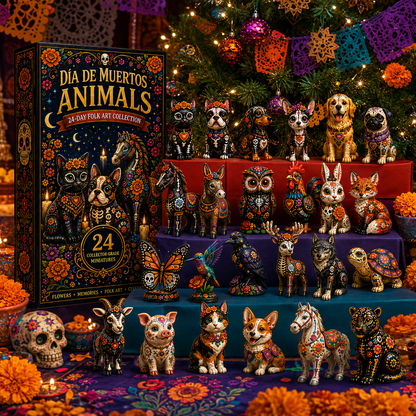 Día de Muertos Animals Advent Calendar 2026 – 24-Day Folk Art Animal Figurine Collection | 24 Unique Collector-Grade Miniatures - image 9