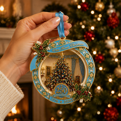 ❤️✨250th Anniversary View of the Christmas tree in the White House bedroom