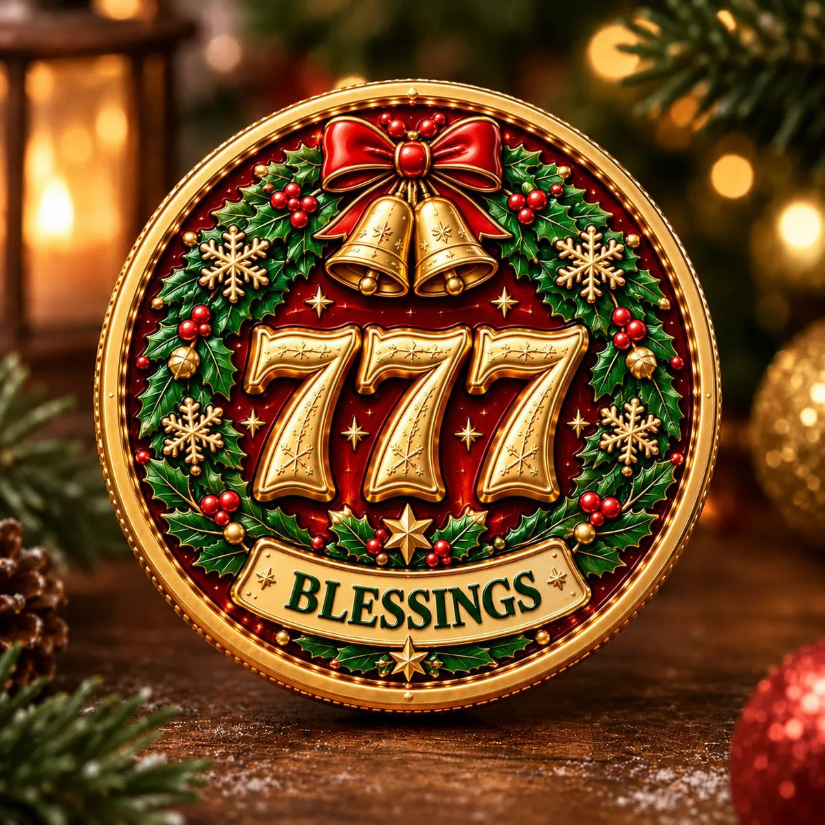 🎄✨ Lucky 777 Christmas Blessing Coin — Holiday Collectible Keepsake 🎁 - image 9