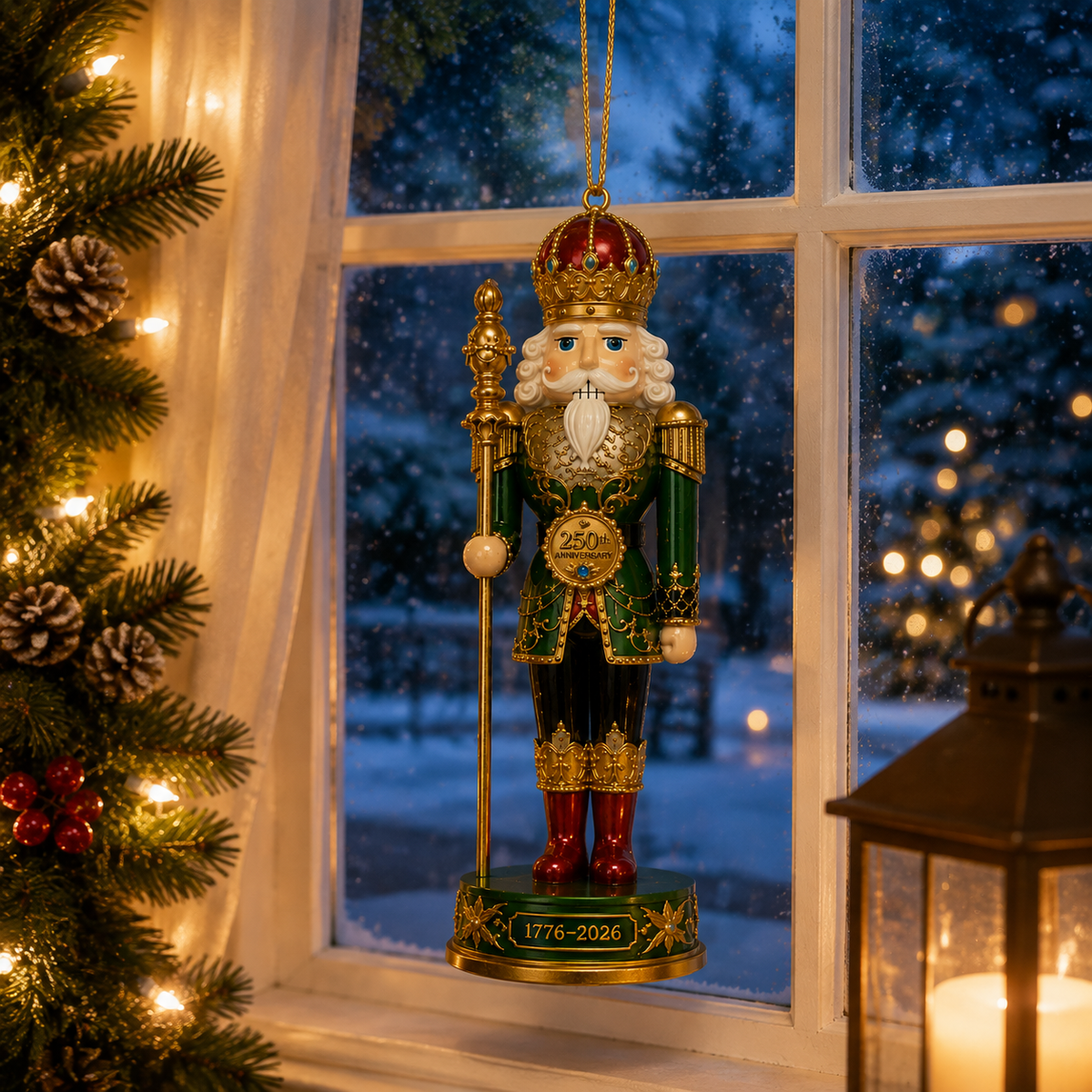 ❤️✨2026 America 250th Anniversary Emerald Nutcracker King Ornament