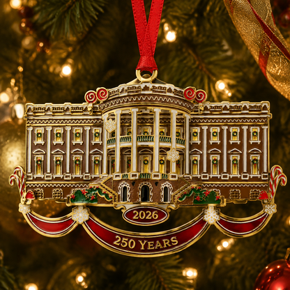 ❤️🔥Last 30pcs🔥❤️🔥White House Christmas tree ornaments