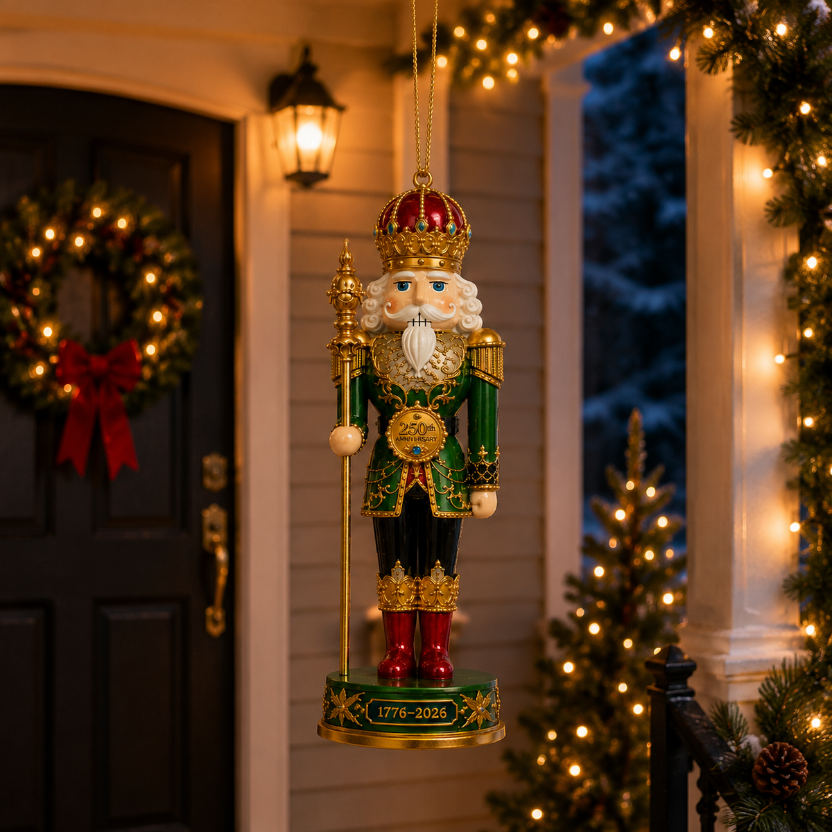 ❤️✨2026 America 250th Anniversary Emerald Nutcracker King Ornament
