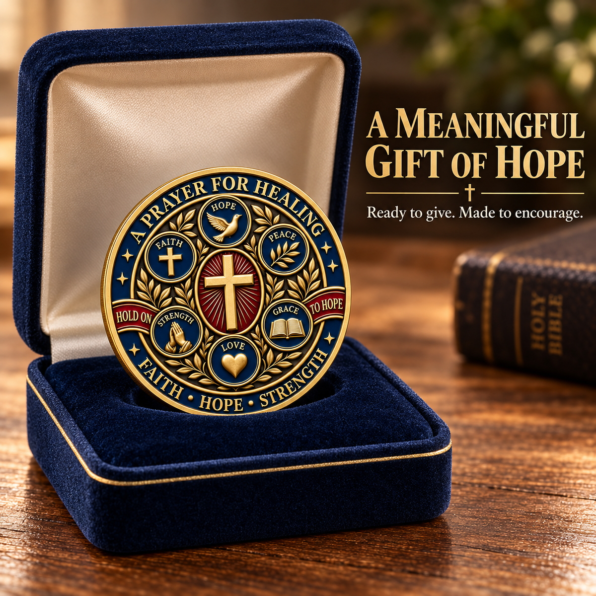 "Healing & Hope" Prayer Coin 🙏 | A Pocket-Sized Reminder of God's Love | Strength & Peace Token - image 5