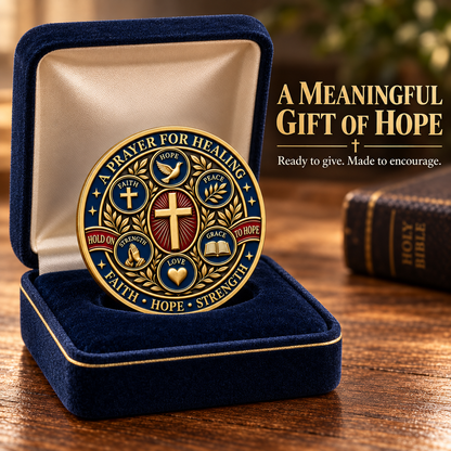 "Healing & Hope" Prayer Coin 🙏 | A Pocket-Sized Reminder of God's Love | Strength & Peace Token - image 5