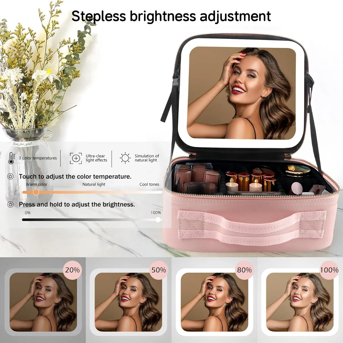 ❤️🔥Last 30pcs🔥Mother's Day Present-----Portable Makeup Case Cosmetic Organizer