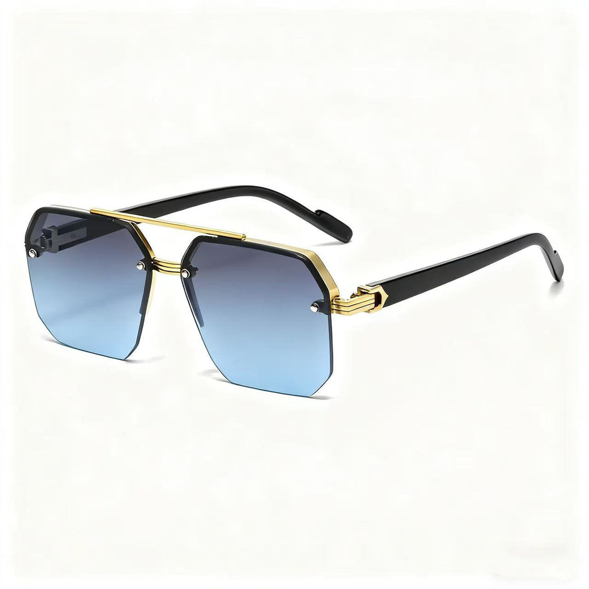 Unisex Retro Square Sunglasses, Polycarbonate Semi-Rimless Double Beam 🕶️ - image 18