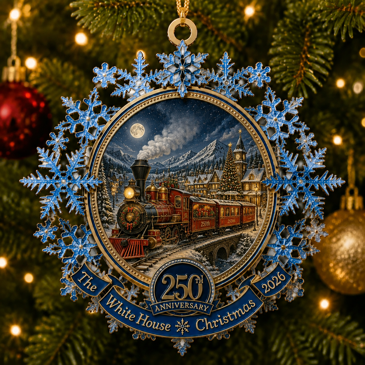 ❤️✨Blue Snowflake Christmas Tree Ornament