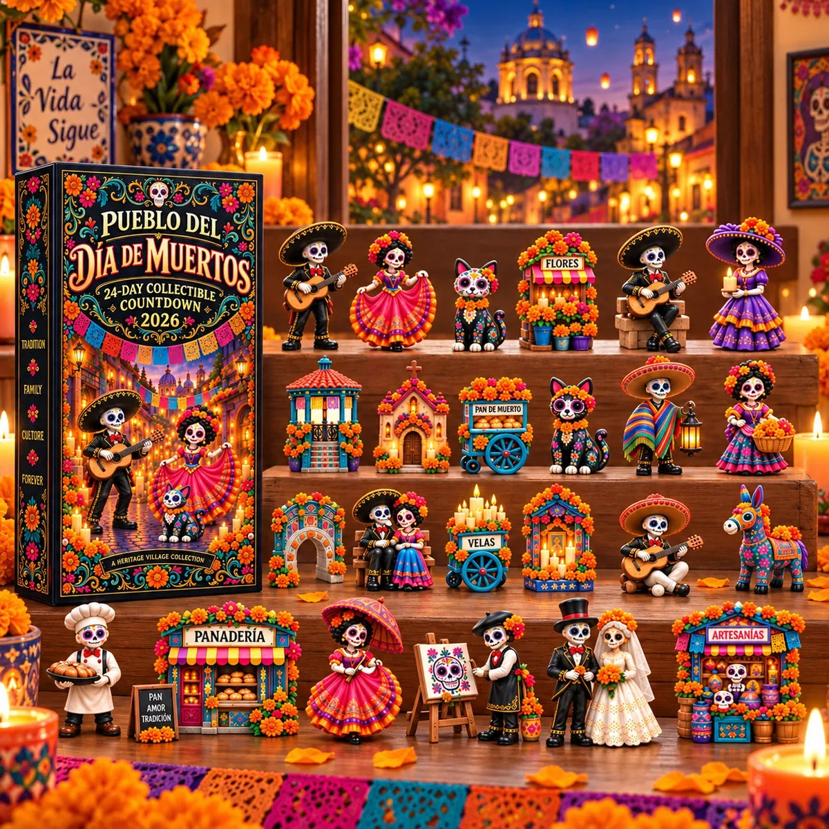 💖24 Days of Día de Muertos Professions 2026 Countdown Calendar