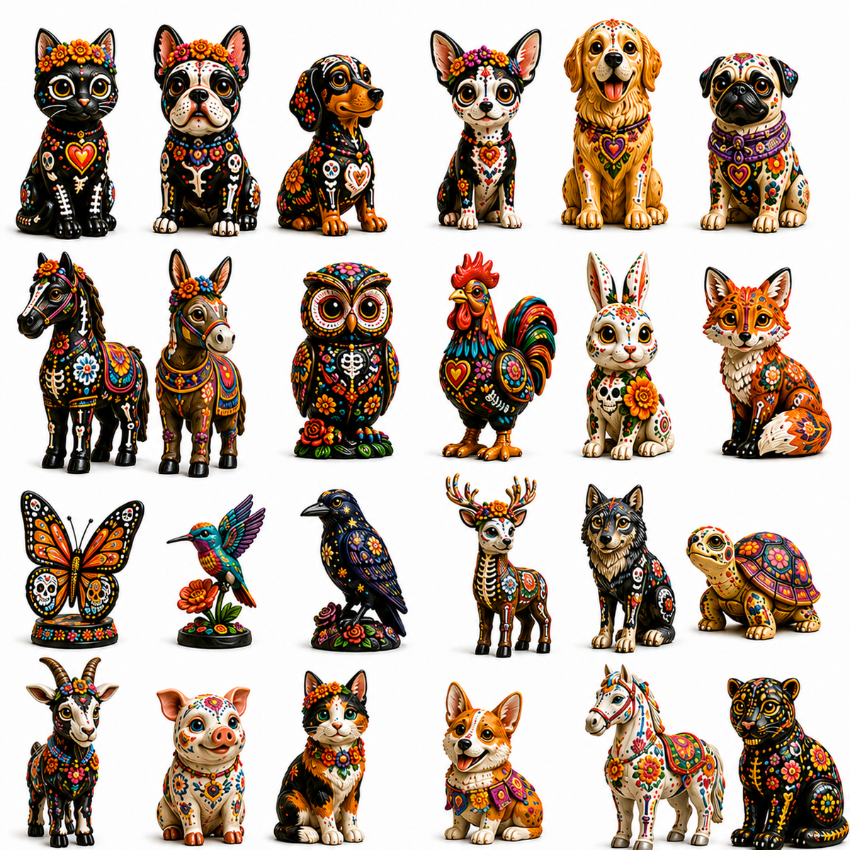 Día de Muertos Animals Advent Calendar 2026 – 24-Day Folk Art Animal Figurine Collection | 24 Unique Collector-Grade Miniatures - image 14