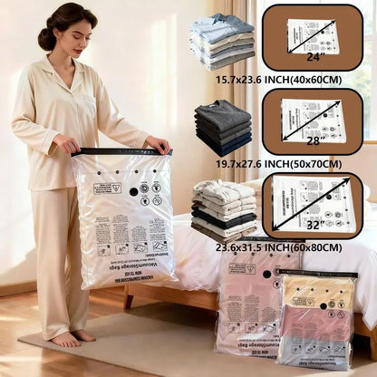 Cordless Travel Vacuum Storage Compression BagSet 7PCS
