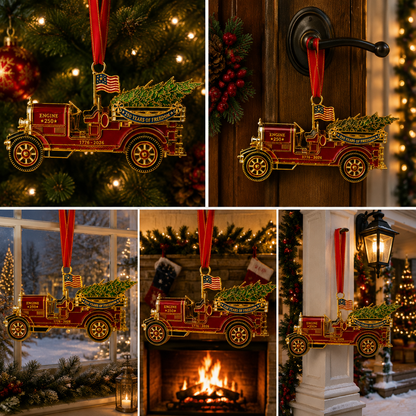 ❤️🔥Last 10pcs🔥250th Anniversary Edition Vintage Fire Truck Ornament