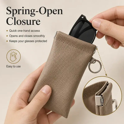Soft PU Leather Sunglasses Pouch Elastic Opening Eyeglasses Bag 🕶️ - image 6