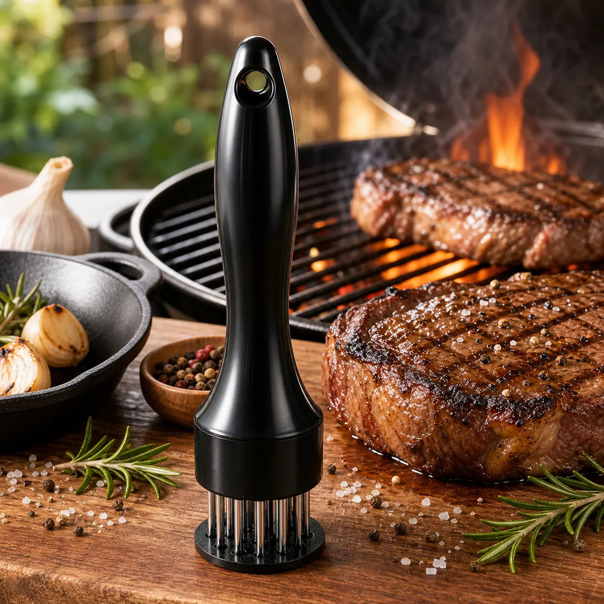 Stainless Steel Meat Tenderizer Tool – Multi-Needle Tenderizer for Fast Marinating & Juicier Meat - image 5