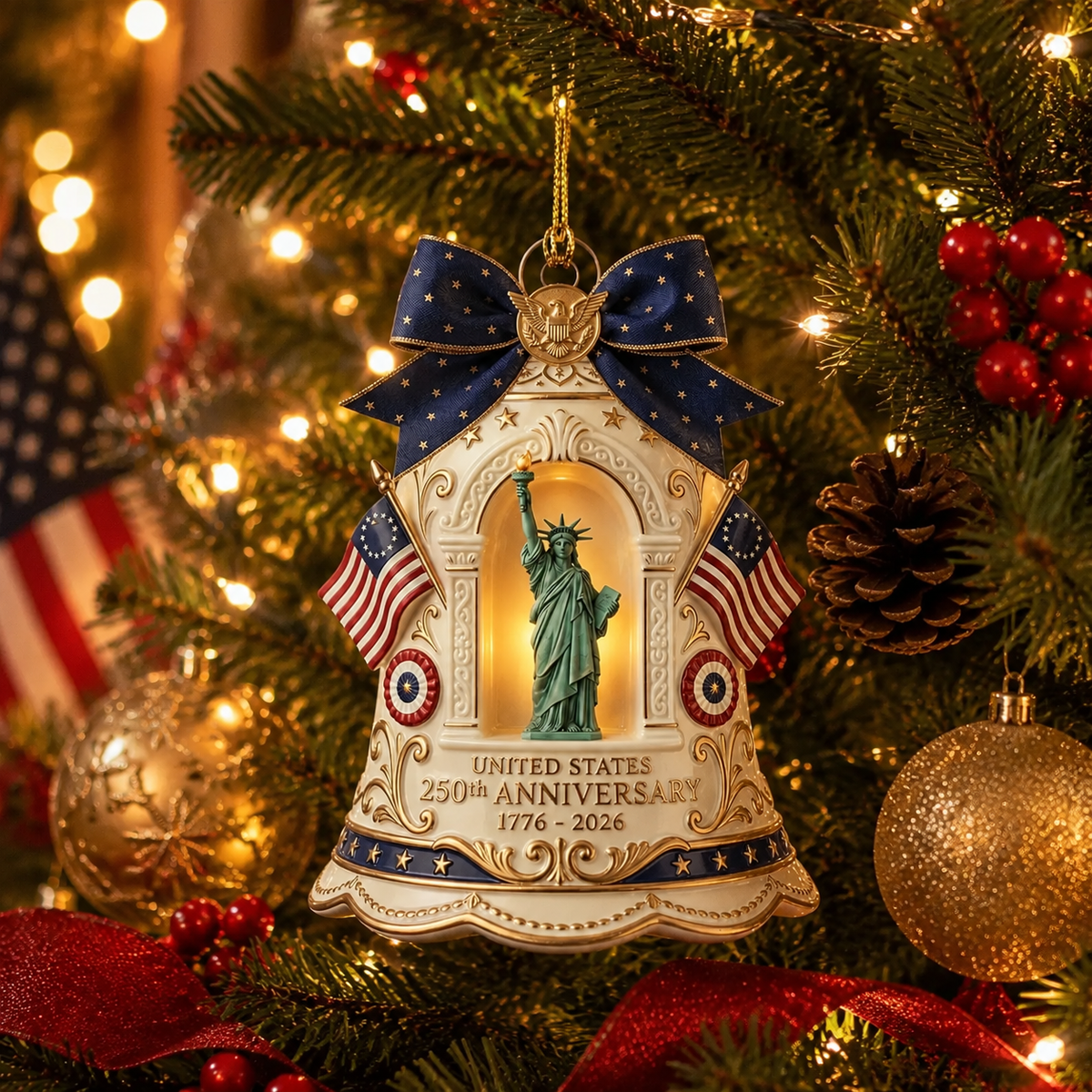 ❤️✨250th Anniversary Limited Edition Bell Christmas Tree Ornament