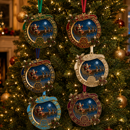❤️✨250th Anniversary Edition Santa's Sleigh Scene Ornament