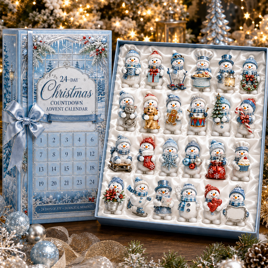 ❤️🔥24-Day Christmas Countdown Advent Calendar – Snowman Christmas Series