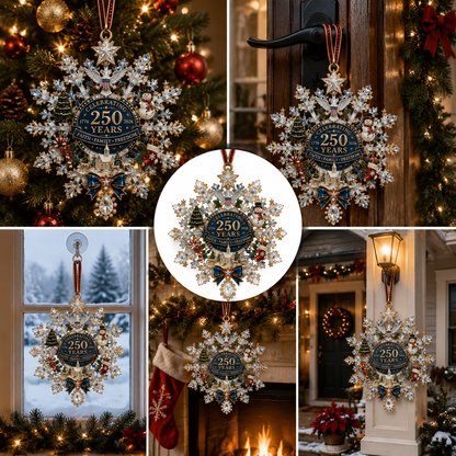 ❤️✨Shimmering Silver Christmas Commemorative Snowflake Ornament