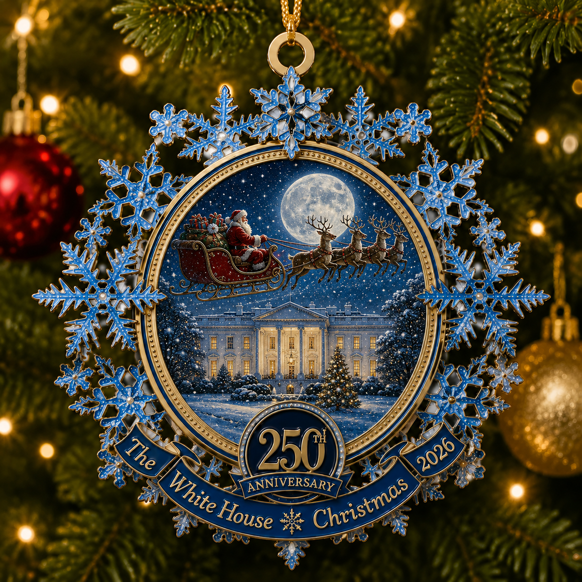 ❤️✨Blue Snowflake Christmas Tree Ornament