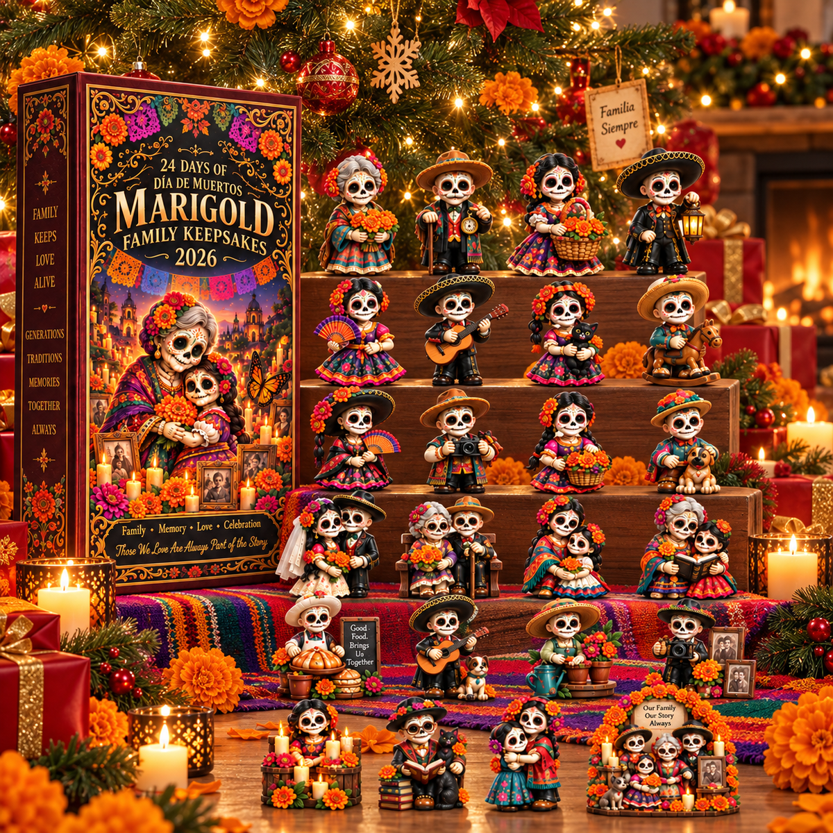 24 Days of Family, Memory & Love — Día de Muertos Marigold Family Keepsakes Advent Calendar 2026 - image 1