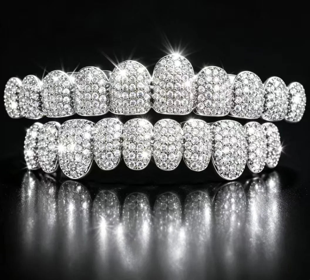 🔥💖HIP HOP DIAMOND GRILLZ - Full diamond crusted grillz for maximum shine