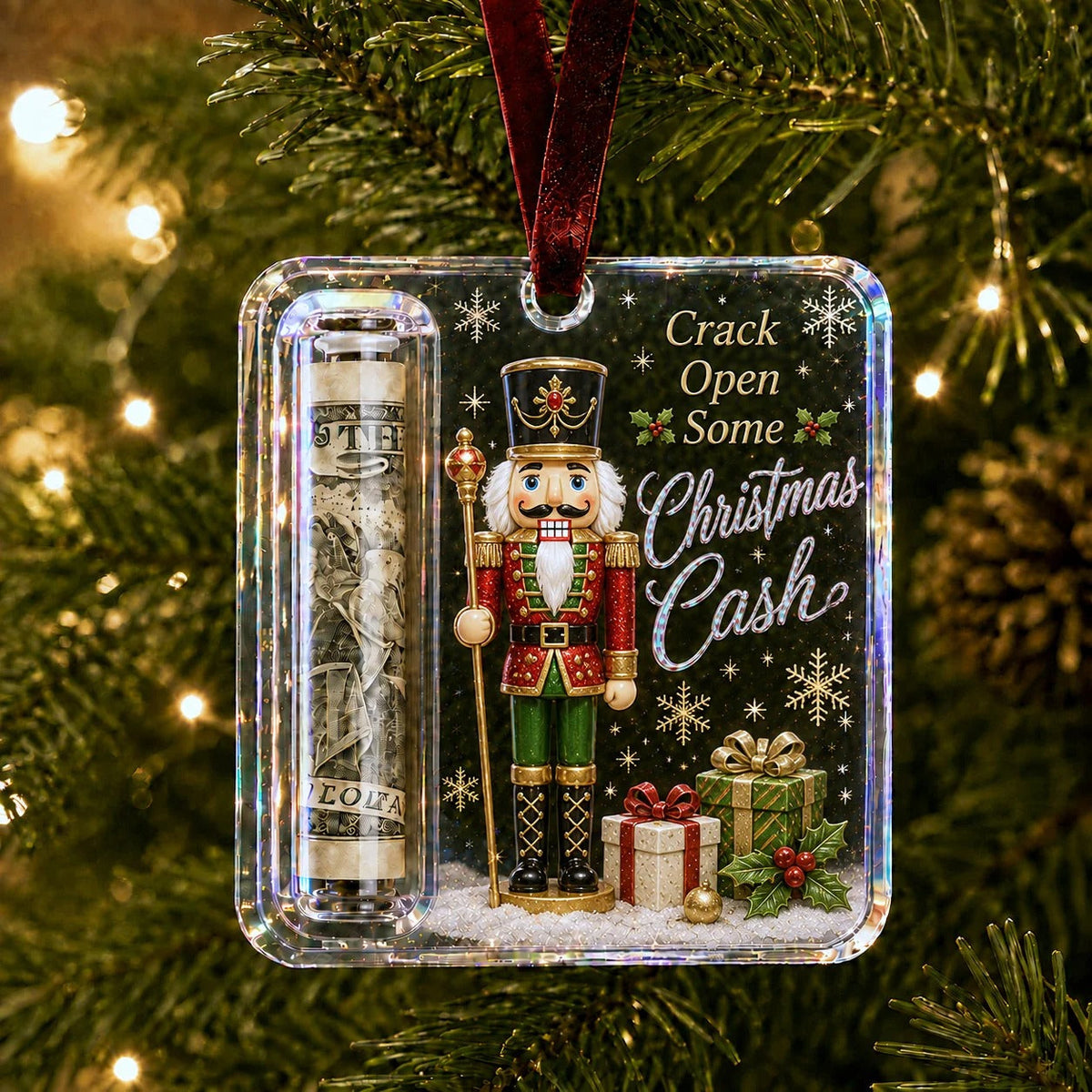 💖🔥LAST DAY 50% OFF - 🎄Christmas Cash Gift Ornament- Make Cash Feel Like A Real Christmas Gift💵