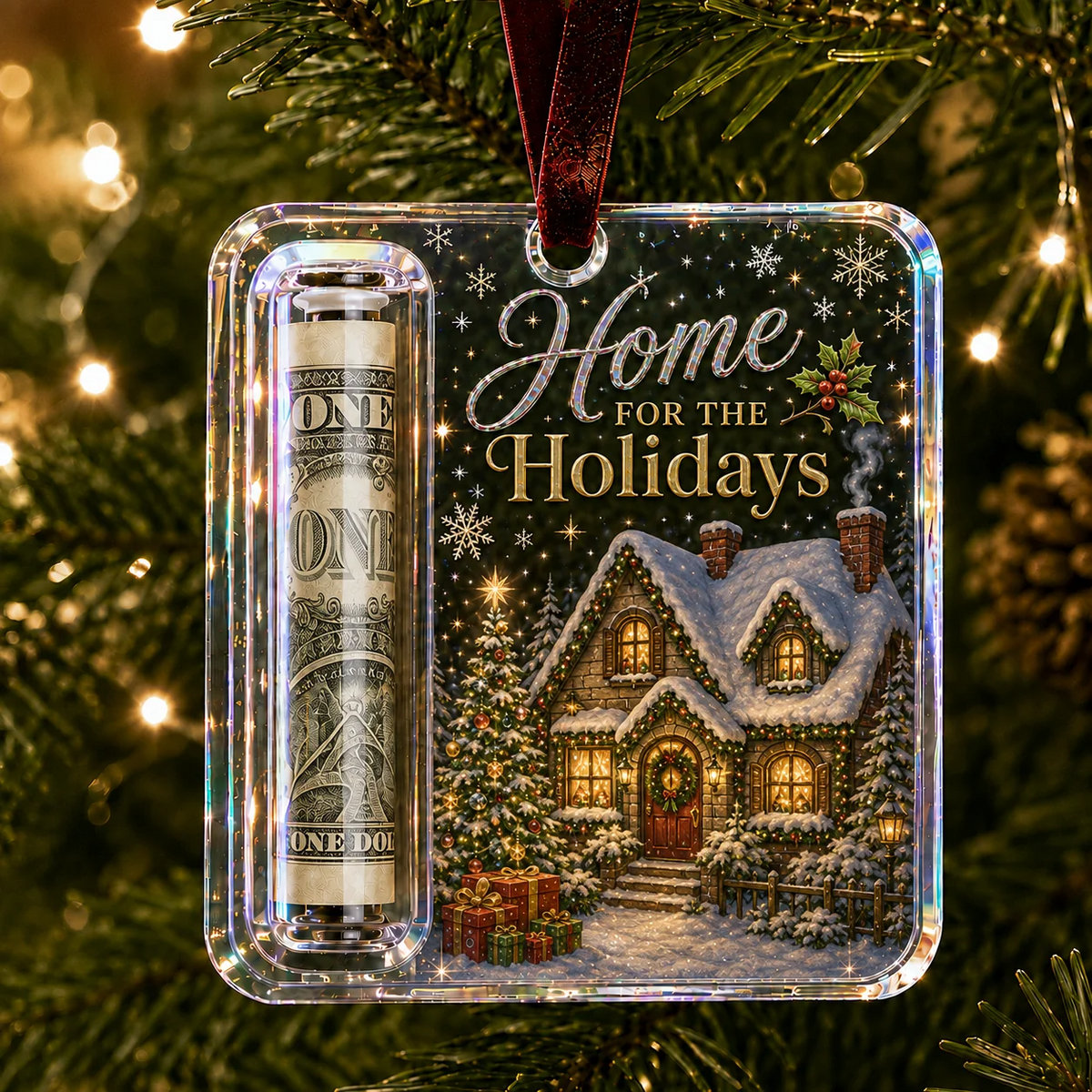 💖🔥LAST DAY 50% OFF - 🎄Christmas Cash Gift Ornament- Make Cash Feel Like A Real Christmas Gift💵