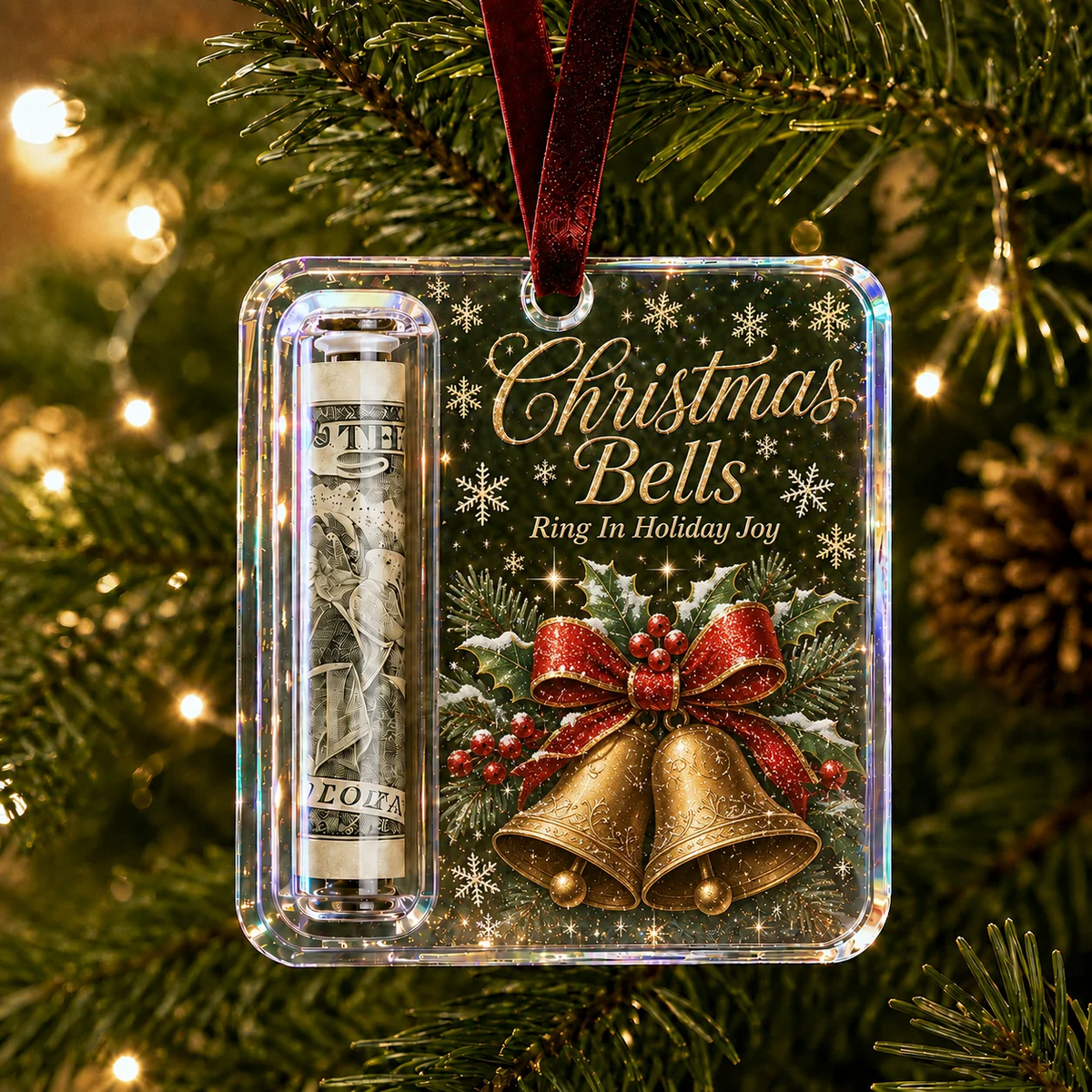 💖🔥LAST DAY 50% OFF - 🎄Christmas Cash Gift Ornament- Make Cash Feel Like A Real Christmas Gift💵