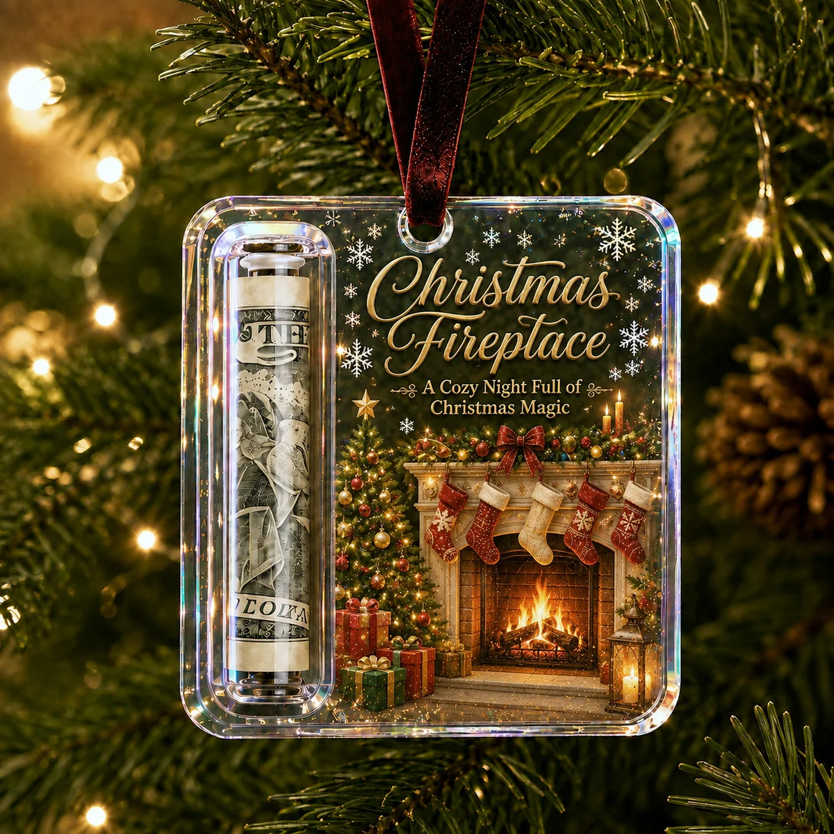💖🔥LAST DAY 50% OFF - 🎄Christmas Cash Gift Ornament- Make Cash Feel Like A Real Christmas Gift💵